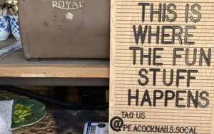 Fun stuff sign at Peacock Nails